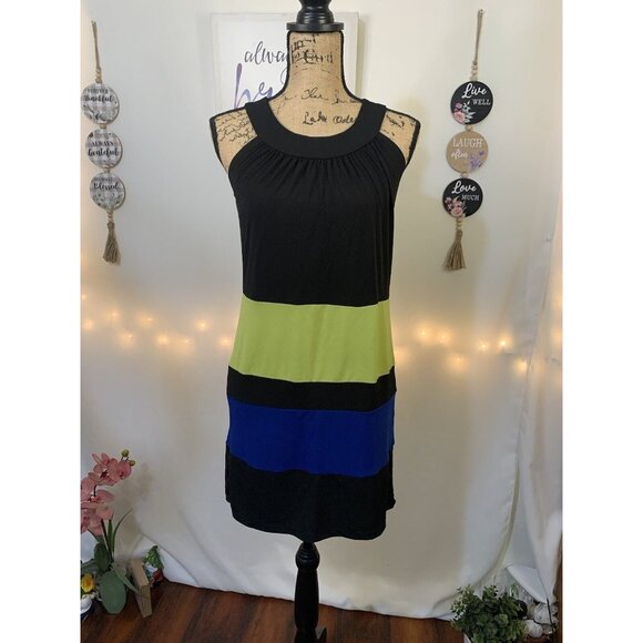 (C-74) Sweet storm short sleeves‎ womens dress size S color black.green, blue - Picture 3 of 8